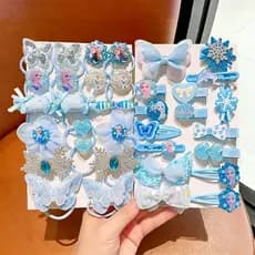 Frozen princesa Elsa corda de cabelo crianças arco cocar meninas faixa de borracha grampo de cabelo conjunto par clipe