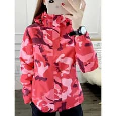 Jaqueta camuflada ao ar livre feminina três em um terno de duas peças feminino repelente de água respirável quente desta