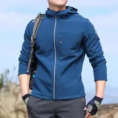Jaqueta de lã macia para homens, jaqueta quente à prova de vento para caminhadas, lazer, esportes, primavera e outono