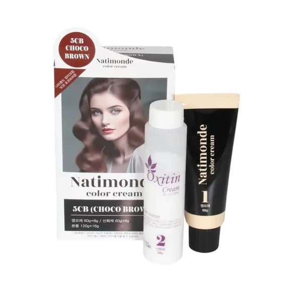 Coreano Original natimonde natimonde fórmula de planta suave cobertura de baixa estimulação tintura de cabelo branco cre