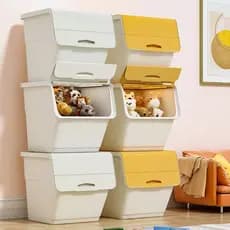 Xingyou caixa de armazenamento de brinquedos cesta doméstica Clamshell caixa de armazenamento crianças lanche armário de