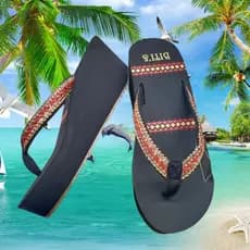 Novo estilo vietnã Pingxian Flip-Flops feminino verão praia ao ar livre usar de salto alto moda antiderrapante sandálias