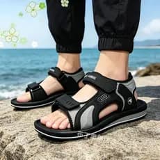 Genuíno Pingxian vietnamita sapatos sandálias masculinas de borracha sapatos de praia verão ao ar livre praia Velcro ver