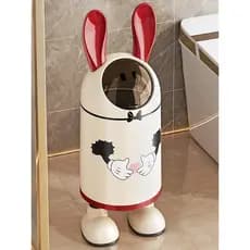 Criativo lata de lixo orelhas de coelho bonito dos desenhos animados casa grande capacidade de alto valor sala estar qua