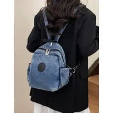 Novo estilo denim mochila feminina na moda denim saco de peito multifuncional pequena bolsa de ombro masculino ciclismo
