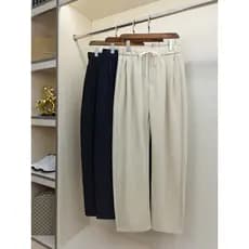 2026 primavera verão novo estilo masculino High-End cintura elástica cordão calças casuais All-Match minimalista de meia