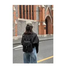 Mochila feminina novo estilo de viagem leve Oxford pano lona Casual cordão mochila viagem senhoras mochila estilo Preppy