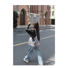 Bolsa feminina para computador de grande capacidade Casual estilo simples bolsa mensageiro de ombro