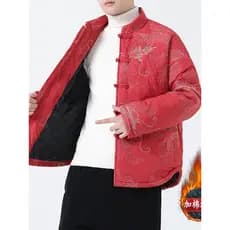 Inverno estilo chinês disco fivela Tang terno jaqueta acolchoada de algodão novo estilo chinês estilo chinês estilo chin