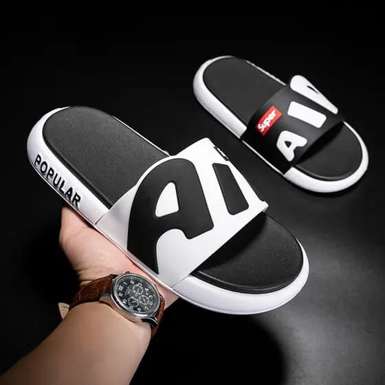 Chinelos de verão exterior wear masculino na moda ins chinelos masculino passeio ao ar livre rua wear antiderrapante pis