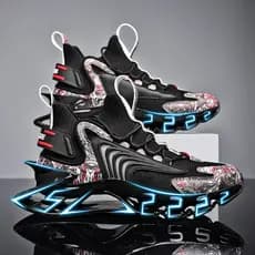 Lâmina sapatos masculinos verão 2025 novo estilo voando tecido malha esportes correndo Casual All-Match preto papai sapa