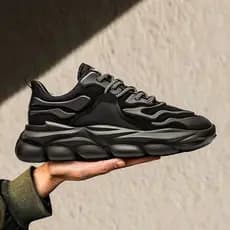 Preto Samurai sapatos masculinos verão malha respirável esportes correndo estudante juventude Casual aumentando All-Matc