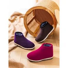 W inverno artesanal sapatos de algodão das mulheres dos homens interior mobiliário doméstico engrossado sapatos de pano