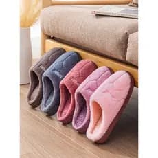 Chinelos de algodão feminino outono inverno casa interior mudo antiderrapante casa quente casal masculino fundo grosso n