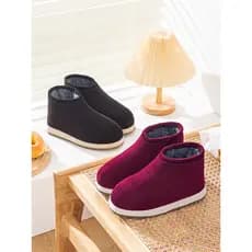 2025 estilos chinelos de algodão de inverno forro de lã feminino antiderrapante sapatos quentes casa interior ao ar livr