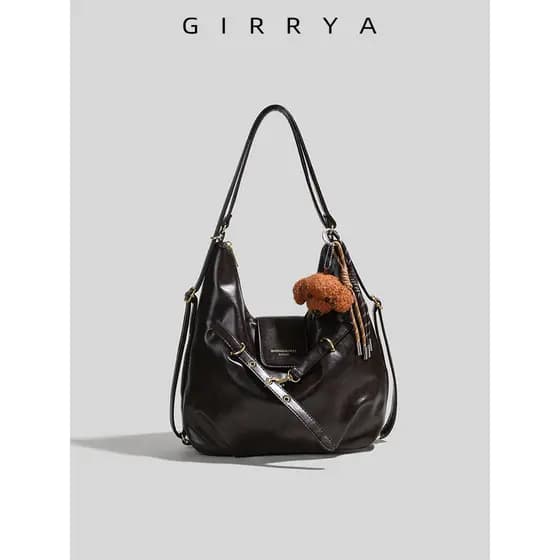 GIRRYA grande capacidade Commuter sacola feminina outono inverno 2026 novo estilo de um ombro Cross-corpo mochila multif