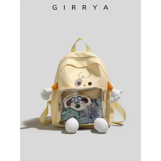 GIRRYA leve bonito dos desenhos animados mochila feminina 2025 novo estilo estudante mochila crianças passeio mochila de