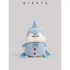GIRRYA pinguim dos desenhos animados mochila de pelúcia saco menina bonito boneca de pelúcia Animal mochila saco de pelú