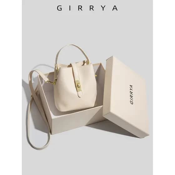 GIRRYA textura nicho Design balde de verão pequeno saco feminino 2026 novo estilo High-End sentido ombro saco do mensage
