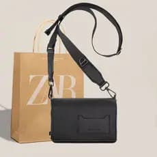 2025 novo estilo bolsa masculina preto em relevo All-Match ombro saco do mensageiro Street Wear nicho masculino High-End