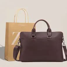 2026 novo estilo masculino bolsa para portátil Retro cavalo louco couro Casual na moda maleta de negócios ombro saco do