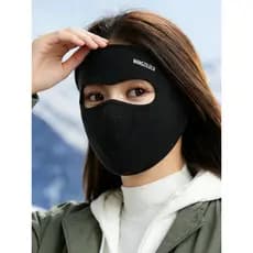 Preto de alto valor tridimensional à prova de vento à prova de frio máscara protetor solar feminino outono inverno quent