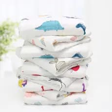 Toalha grande de gaze de algodão penteado, 2 pacotes, 6 camadas, algodão puro, toalha de rosto, limpeza de mão, estilo a