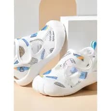 Bebê da criança sapatos de rede fina verão crianças dos desenhos animados anti-deslizamento estável sapatos de caminhada