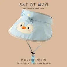 Bebê vazio topo chapéu de sol verão aba grande Anti-ultravioleta crianças chapéu de sol meninos meninas bonito pinguim c
