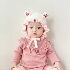 Bebê chapéu de malha bebê passeio inverno mantendo quente meninos meninas recém-nascido duplo bonito princesa pulôver ch