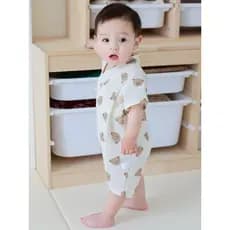 Macacão infantil de manga curta verão gaze fina puro algodão recém-nascido monge roupas pequeno mês idade macacão