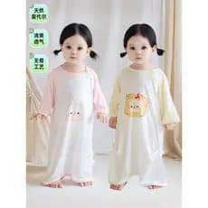 Camisola do bebê verão estilo fino Modal classe a antibacteriano meninos meninas pijamas do bebê camisola ar condicionad