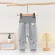 Bebê calças de camada dupla engrossado meninos meninas bebê puro algodão Leggings crianças cintura alta dupla utilização