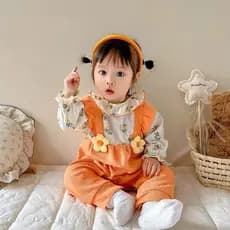 Macacão de bebê primavera outono manga comprida roupas de princesa macacão de bebê recém-nascido outono macacão feminino