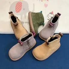W inverno crianças engrossado sapatos de algodão quente meninos forro de lã de alta qualidade Martin botas meninas botas