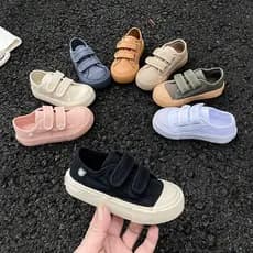Outono novo estilo crianças sapatos de lona do bebê jardim de infância sapatos brancos meninas versão coreana sola macia