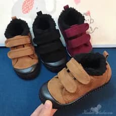 W inverno crianças sapatos de algodão meninos meninas grosso sola macia dois sapatos de algodão bebê jardim de infância