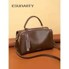 Genuíno couro genuíno travesseiro saco feminino 2025 novo estilo Retro bolsa de couro macio senhoras grande capacidade B