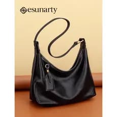 Bolsa de couro genuíno feminina 2026 novo estilo moda High-End sentimento grande capacidade senhoras sacola Commuter Cro