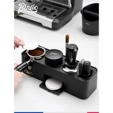 Bincoo Base de prensa para pó de café, Universal, 51/58mm, dispensador de pó, martelo, conjunto de três peças, acessório