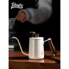 Bincoo pote de cerveja manual, cafeteira de aço inoxidável, pendurado, orelha, boca longa, conjunto de pote de boca fina