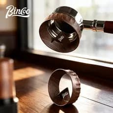 Bincoo anel de pó de conexão magnética 51/58mm alça de máquina de café expresso acessórios universais grão de madeira bo