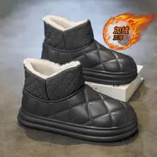 Sapatos de algodão masculino inverno 2026 novo estilo forro de lã quente sola grossa pão botas de algodão pele masculina