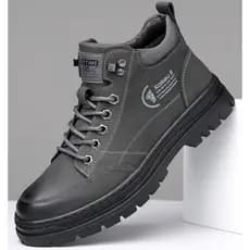Woodpecker botas masculinas de couro genuíno com sola macia Martin botas masculinas Retro estilo britânico macacão botas
