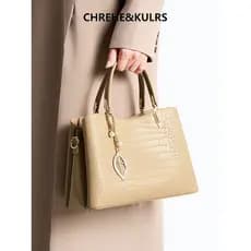 CHREHE & KULRS Bolsa Mãe Atmosférica 2026 Primavera Novo Estilo Padrão de Crocodilo Bolsa de Grande Capacidade Bolsa All