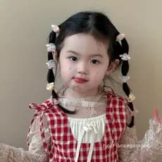Crianças faixa de borracha meninas bonito dos desenhos animados laço de cabelo anel de cabelo não machuca o cabelo do be