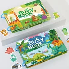 Livro Ocupado Para Crianças-Brinquedo De Aprendizagem Montessori , Fichário De Atividades Interativas Habilidades Motora