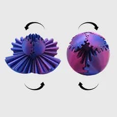Bola De Engrenagem Impressa Em 3D Fidget Toy Sensorial Cinética Alívio Do Estresse Esfera Mágica Para Crianças E Adultos