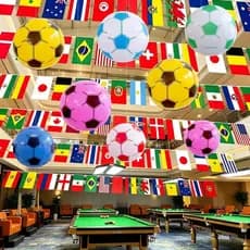Kit Balão Bola Futebol PVC 30cm Decoração Festa Aniversário Infantil Varal Premium