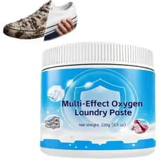 Pasta de Lavagem com Oxigênio Multi-Efeito, Pasta de Limpeza Multiuso para Roupas e Sapatos, Pasta Removedora de Manchas